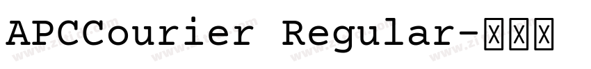 APCCourier Regular字体转换